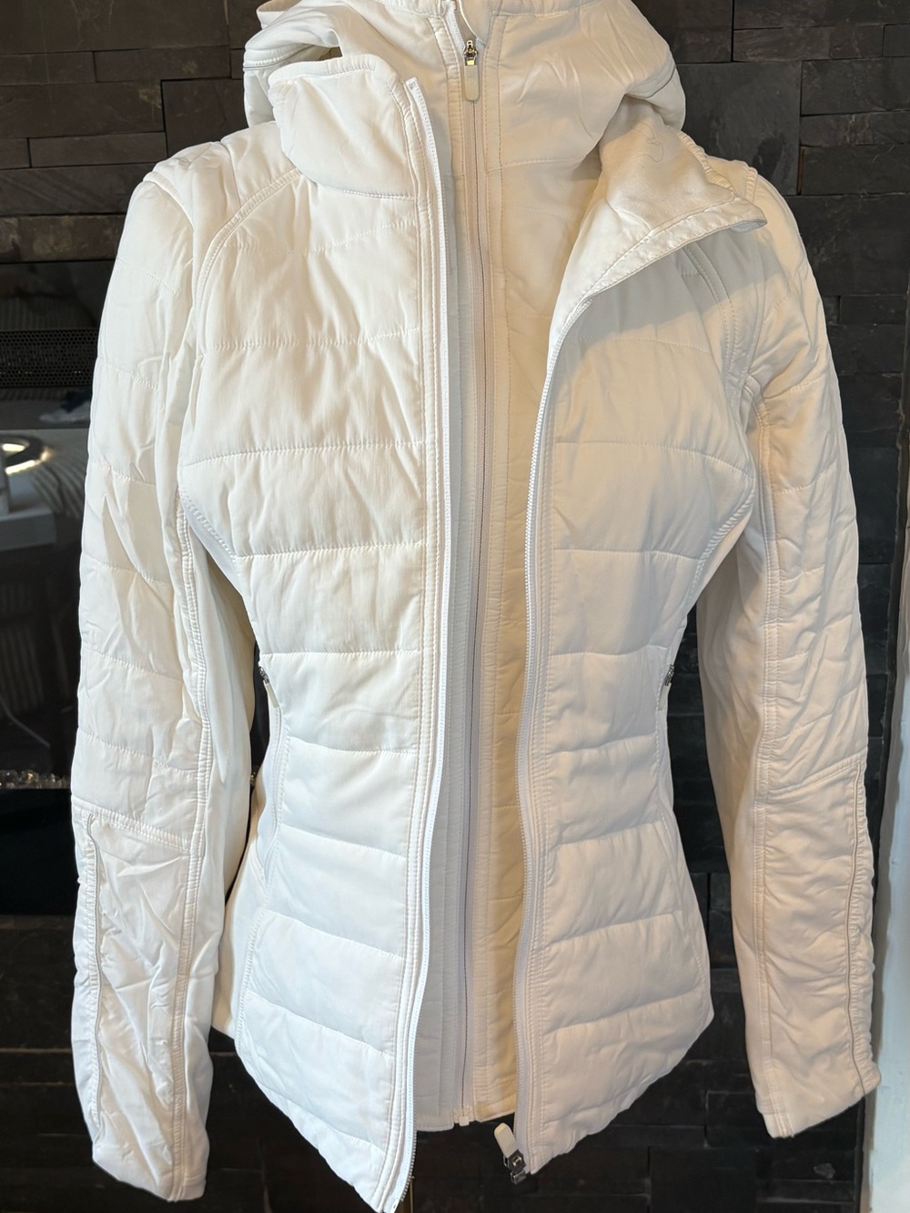 lululemon athletica White Quilted Puffer Jacket